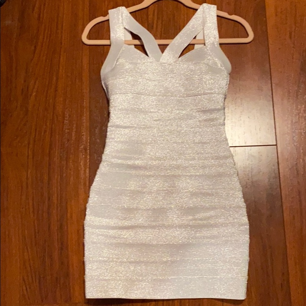 Silver glitter dress